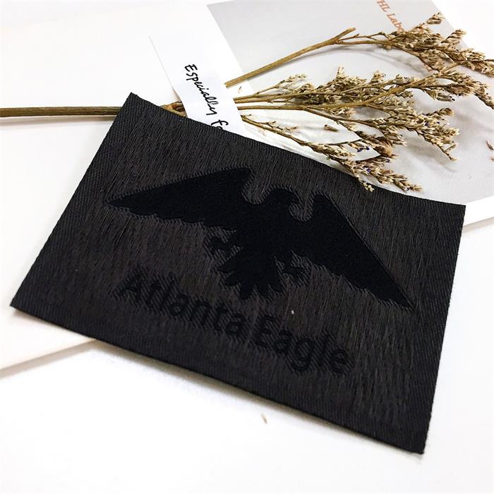 Wholesale damask label clothing woven tag for shirts