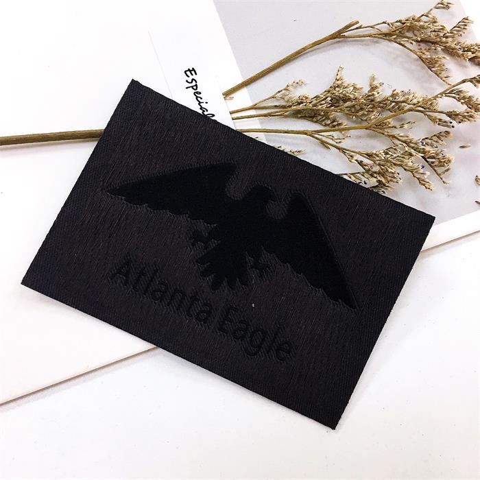 Wholesale damask label clothing woven tag for shirts