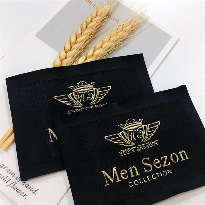 Free sample labels with custom logo damask clothing tags