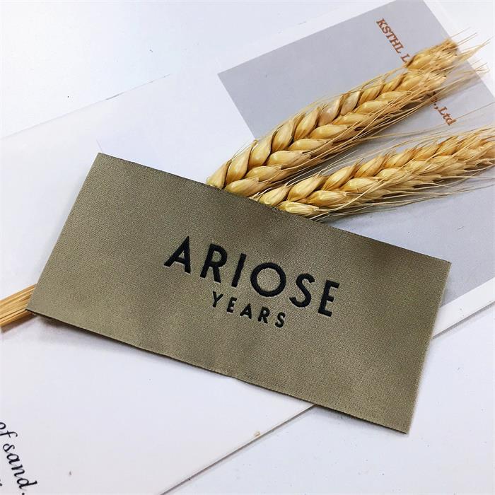 High density custom design woven label apparel clothing tag damask labels