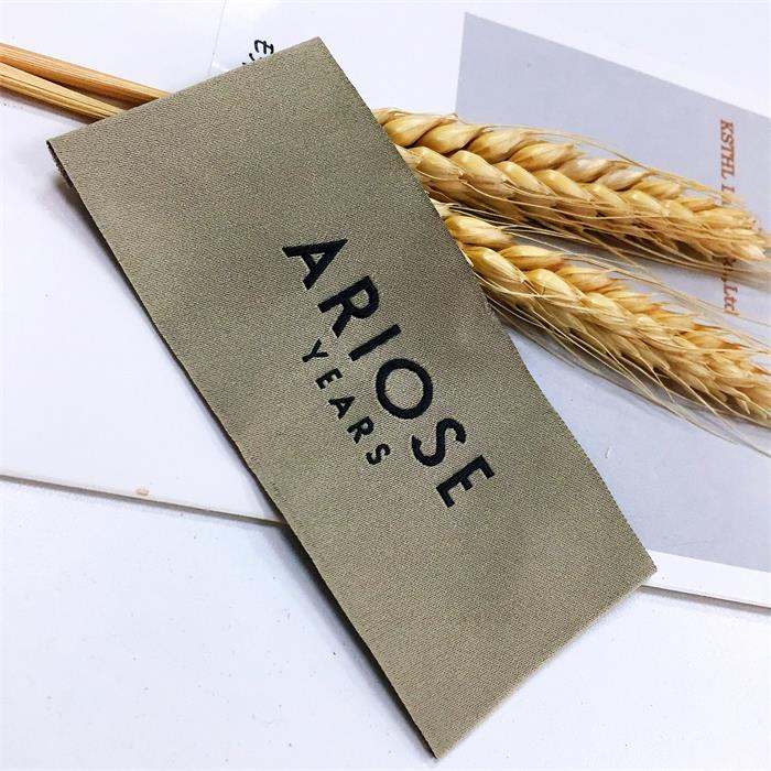 High density custom design woven label apparel clothing tag damask labels