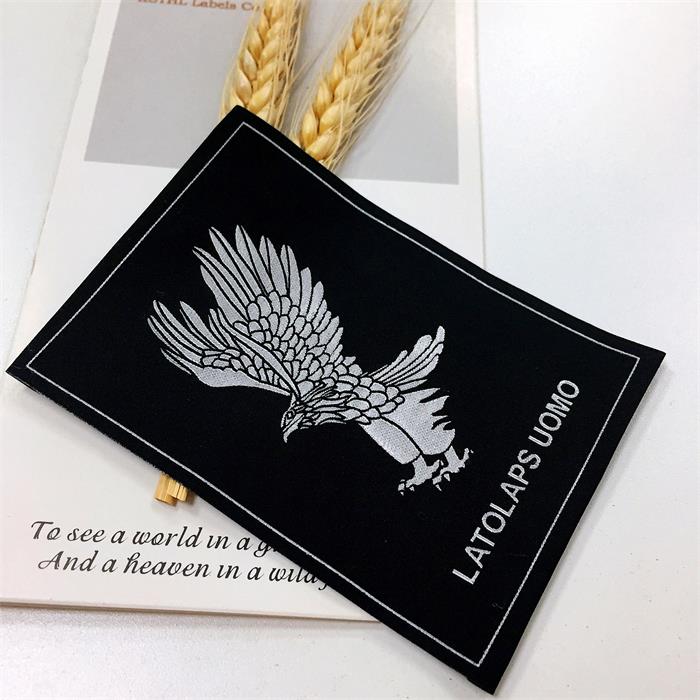 Custom famous brand name logo machine woven damask durable labels for clothing Custom famous brand name logo machine woven damask durable labels for clothing