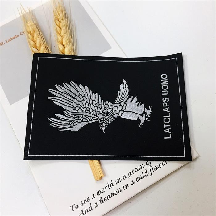 Custom famous brand name logo machine woven damask durable labels for clothing Custom famous brand name logo machine woven damask durable labels for clothing
