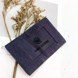 Custom adhesive Iron on t shirt woven labels tags for clothing