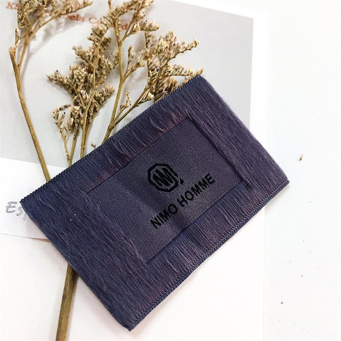 Custom adhesive Iron on t shirt woven labels tags for clothing