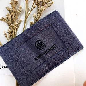 Custom adhesive Iron on t shirt woven labels tags for clothing