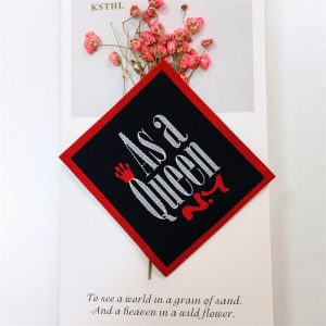 Customized high quality end folding label tag woven garment label t shirt