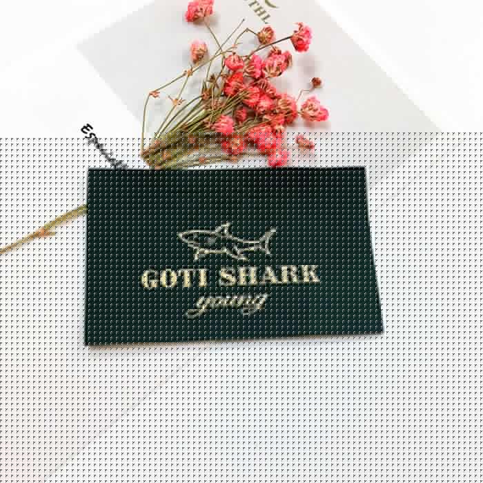High Quality Custom Polyester Damask Tags End Fold woven label for jacket - Image 3