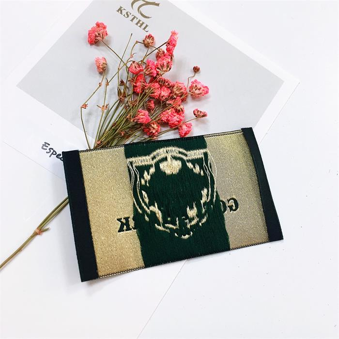 High Quality Custom Polyester Damask Tags End Fold woven label for jacket - Image 2