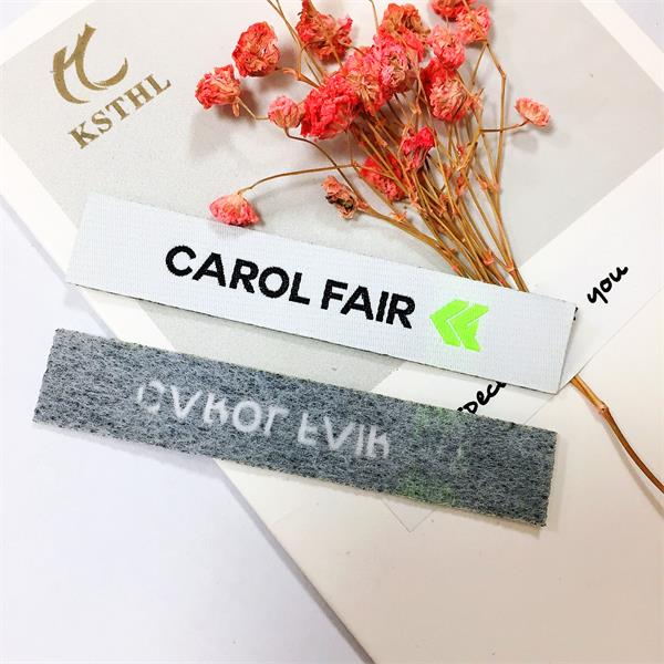 Neck high quality woven labels white tag for t shirt