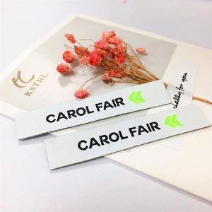 Neck high quality woven labels white tag for t shirt