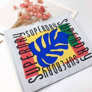 2021 New design woven colorful tag woven clothing labels