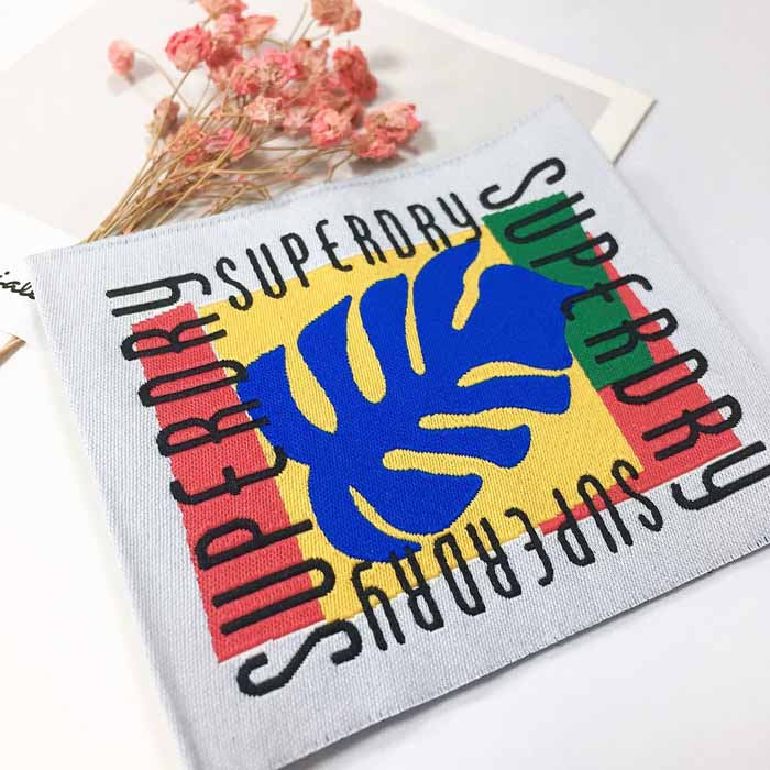 2021 New design woven colorful tag woven clothing labels
