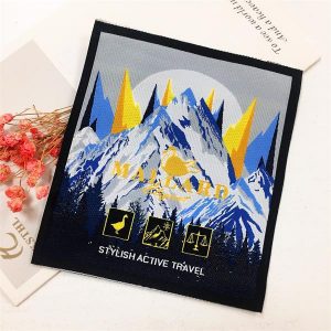 High density woven tag ultrasonic cut woven labels