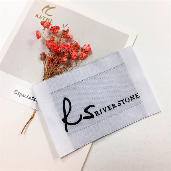 Wholesales woven damask labels polyester clothing tag