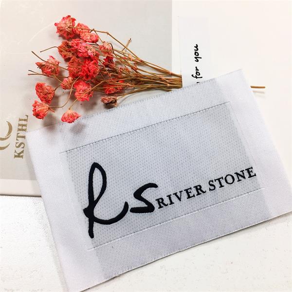 Wholesales woven damask labels polyester clothing tag