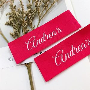 Organic Fabric Clothing Garment Printed Woven Tag Labels For Clothing