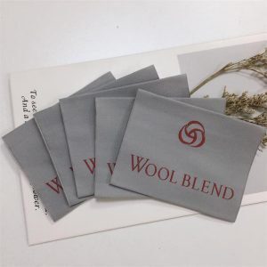 High density end fold labels custom polyester woven label for garments and bags
