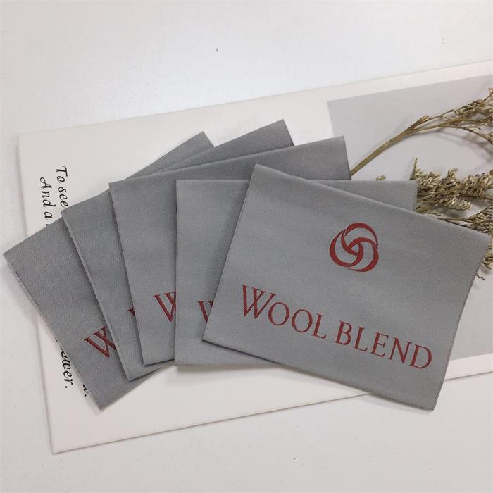 High density end fold labels custom polyester woven label for garments and bags