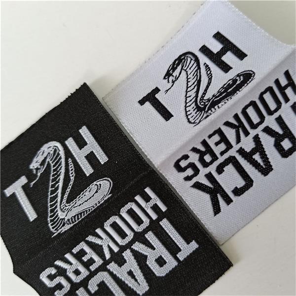 Custom woven labels for clothing center fold tag neck labels - Image 2