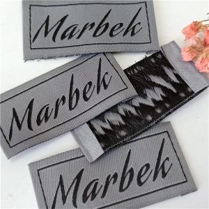 Wholesales custom grey neck woven tag