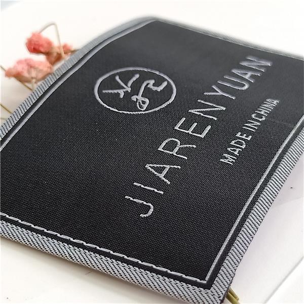 Black luxury woven tag for clothing - Image 4
