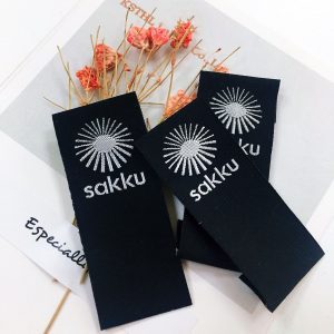 [KZB--110]High quality custom woven label design logo sew in tags for clothing
