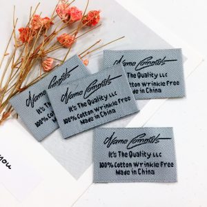 [KZB--116]Cheap price low moq custom shirt label woven tag for garment