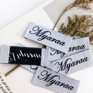 Update-2022 free create custom woven tags clothing woven damask labels