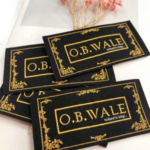 Update-2022 clothing with logo woven label embroidery clothing labels custom printed for boutique