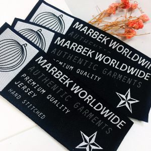 Update-2022 custom clothing tags cheap woven ctton label for garment