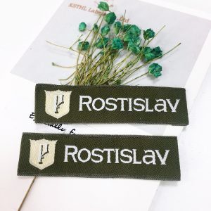 Update-2022 custom clothing tags no minimum embroidered logo cheap labels
