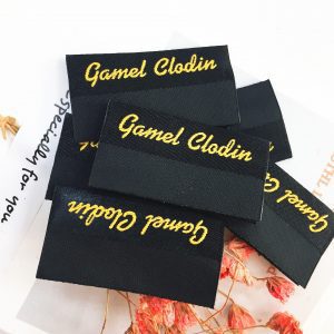 Update-2022 High definition luxury satin damask label for customize your own labels