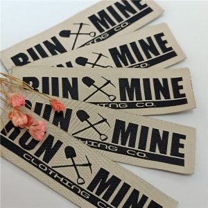 Update-2022 Custom garment heat cut clothing woven label For Clothes Neck In Satin fabric label printer machine