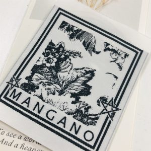 Update-2022  Custom cotton logo label printed labels for clothing fabric shirt tags