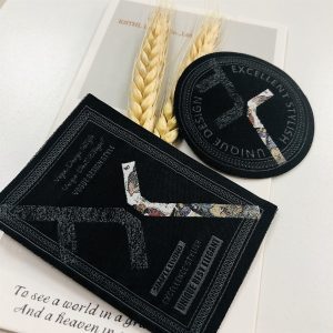 Update-2022 KSTHL custom merrowed border velcro on patch for clothing /woven label tags