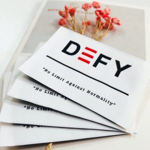 Update-2022 Custom labels brand logo polyester clothing woven label tags for personalized woven clothing labels
