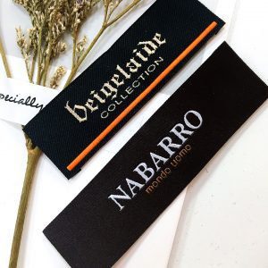 Update-2022 sew labels personalized end fold woven damask label for tags
