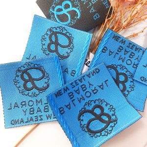 Update-2022 Eco friendly cotton damask printing label for t shirt size labels