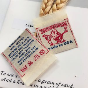 Update-2022 clothing label woven logos wholesale clothing label for t-shirt tags