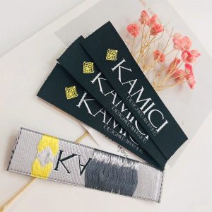 Update-2022 Customized private design woven label sewing damask label For tags made for clothing