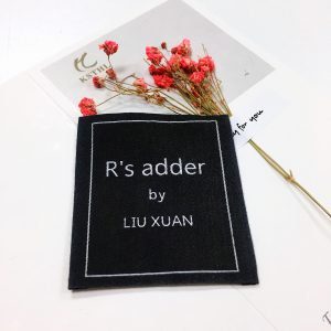 Update-2022 woven fabric textile main damask label for women's clothes