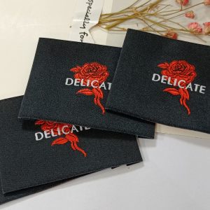 Update-2024 Free sample clothing accessories damask labels for quilts personalized