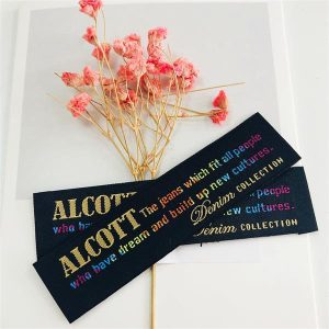 Professional custom garment label 30D neck tag for clothing