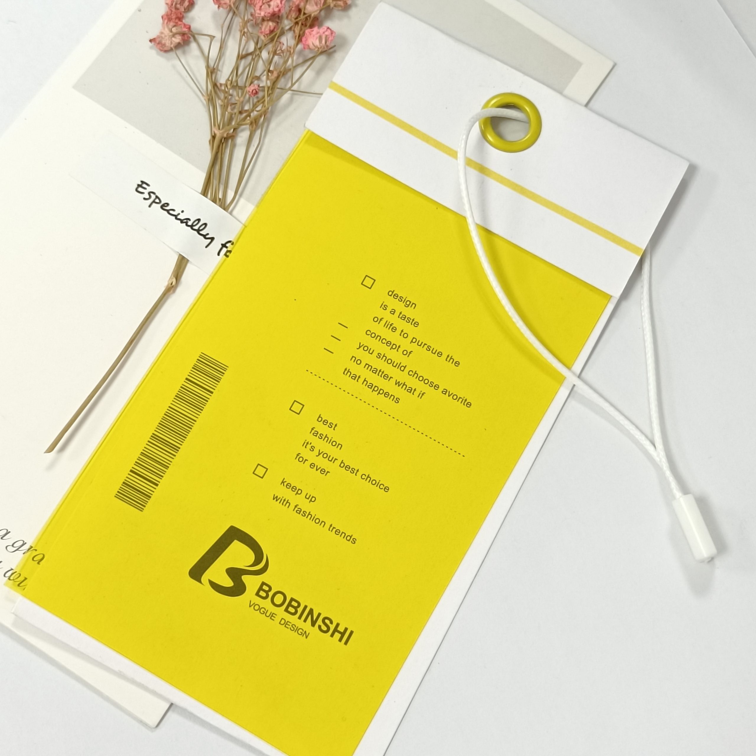 Update-2023 clothing plastic hang tags semi clear pvc tag for high quality garment brand name paper tag - Image 7