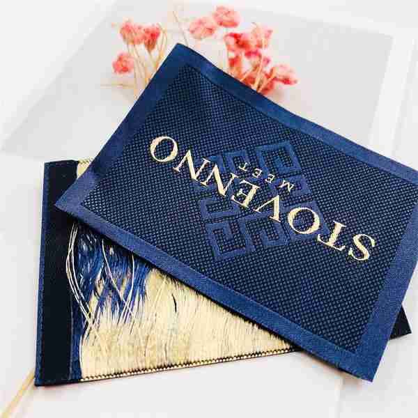 professional garment label manufacturers near me 30D custom woven tags for brand clothing
