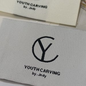 2024 custom clothing labels design brand logo woven tag garment labels for clothing