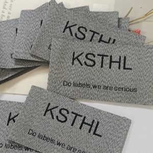 2024 Custom traditional woven labels made with degradable yarn