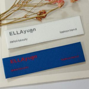 2024 Factory custom price tag logos woven label tag/woven label/clothing labels for clothing
