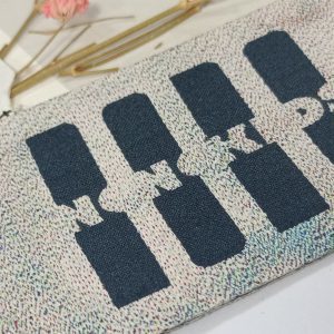 Custom high density garments woven labels damask clothing labels for hats woven tag